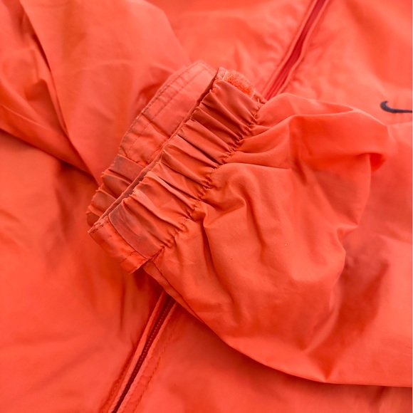 NIKE VINTAGE VIBE WINDBREAKER ORANGE NYLON EMBROIDERED LOGO STREETWEAR UNISEX - Picture 8 of 10